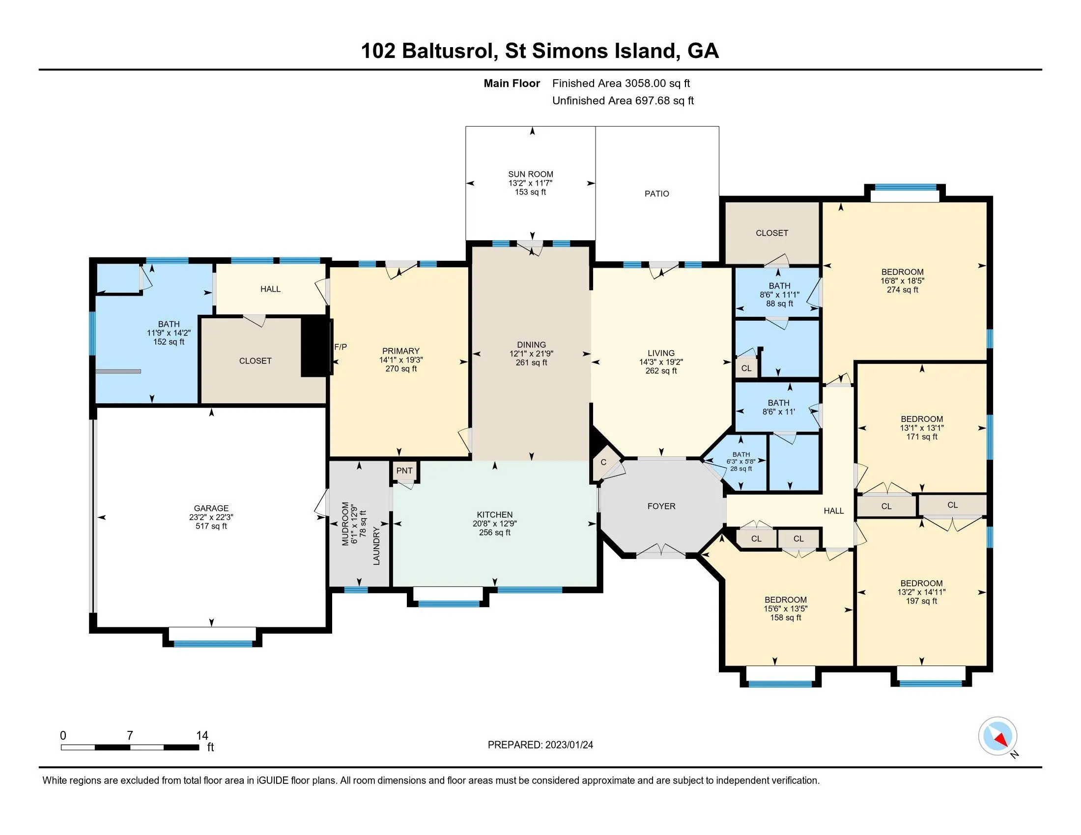 Sample measured floor plan with room labels