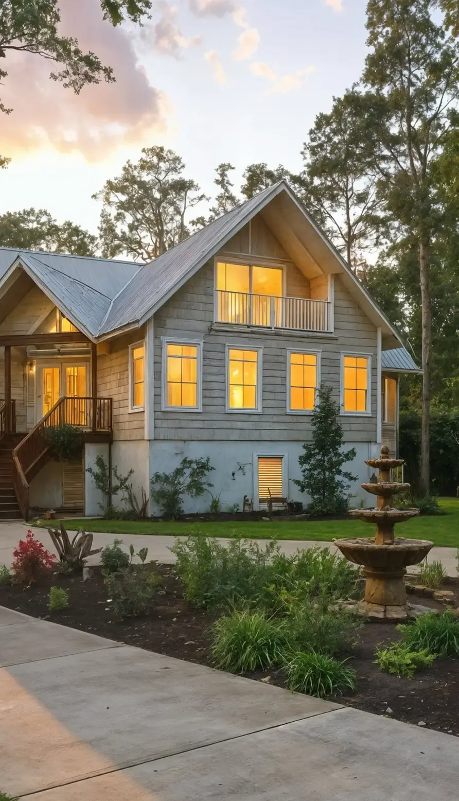 Twilight exterior of a Brunswick home