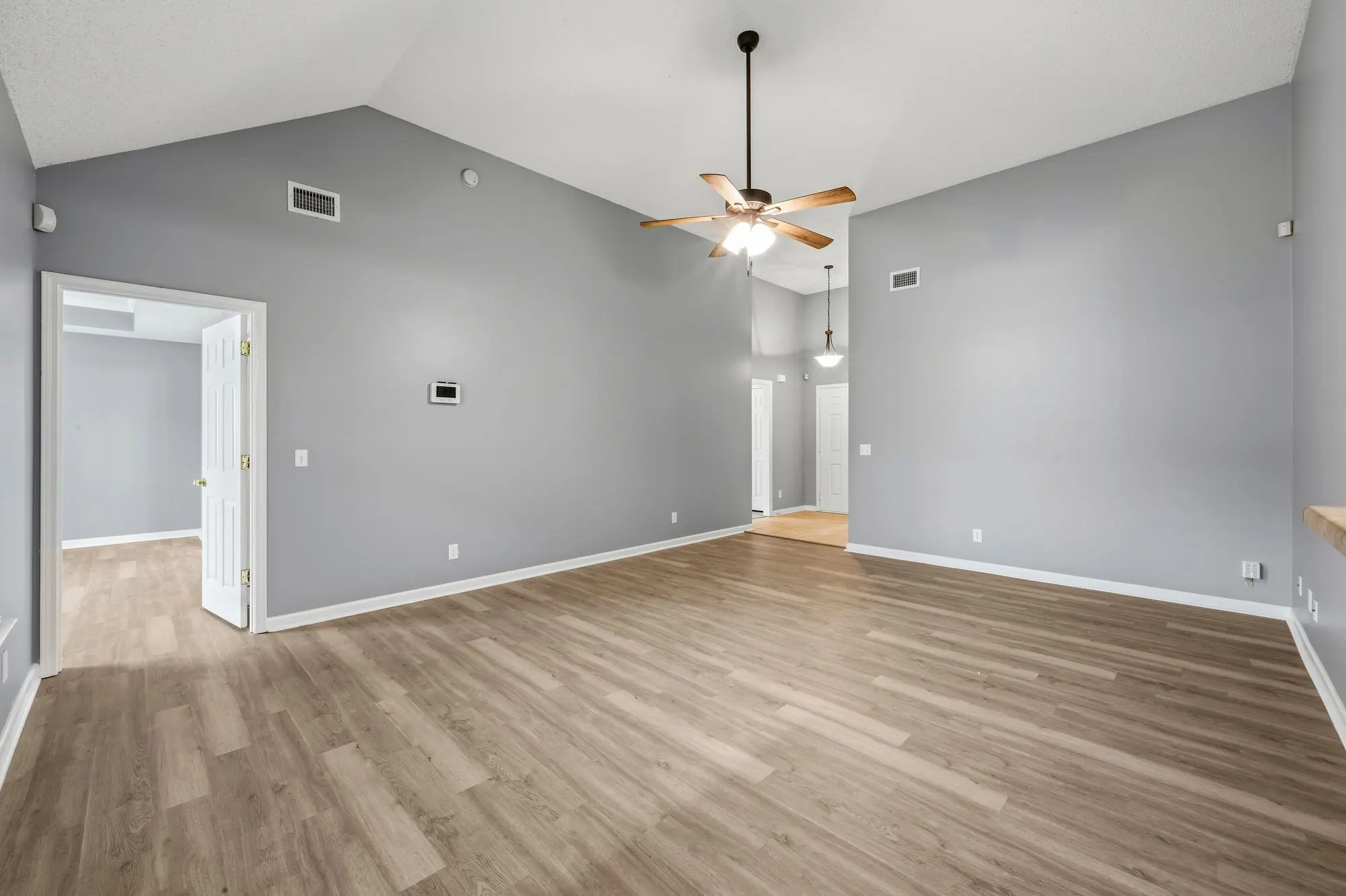 Empty living room before virtual staging