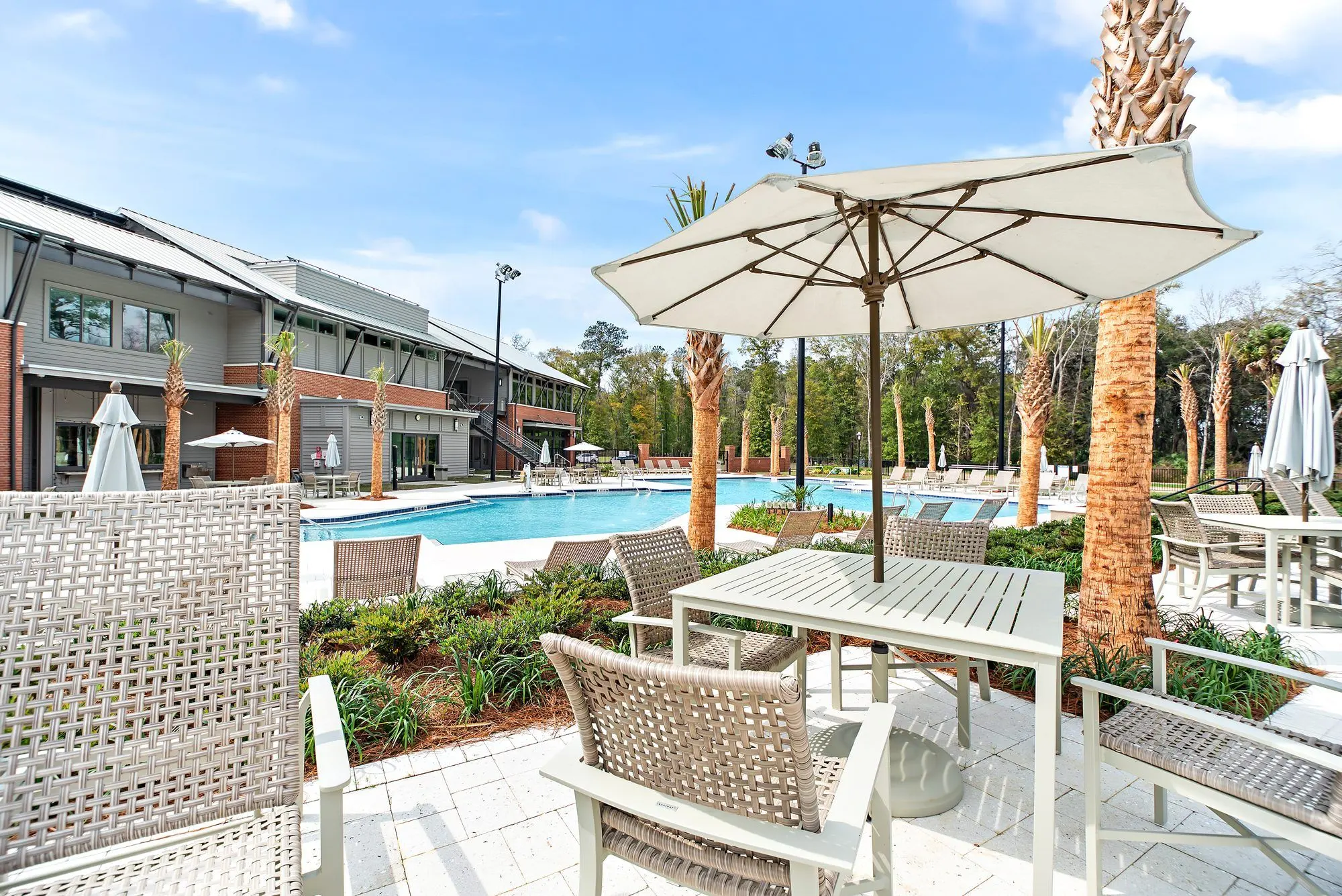 Community pool and patio in Richmond Hill, GA